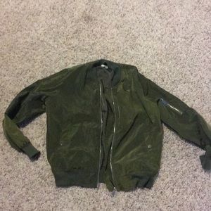 Green bomber jacket